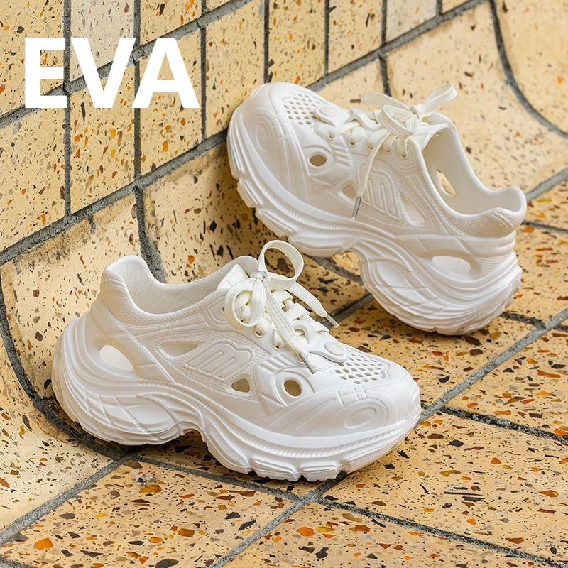FOYA SHOES แฟชั่นสุภาพสตรีรองเท้าแตะนุ่มสบาย INS สไตล์ EVA วัสดุ 5.5 ซม. สูง1754386445487