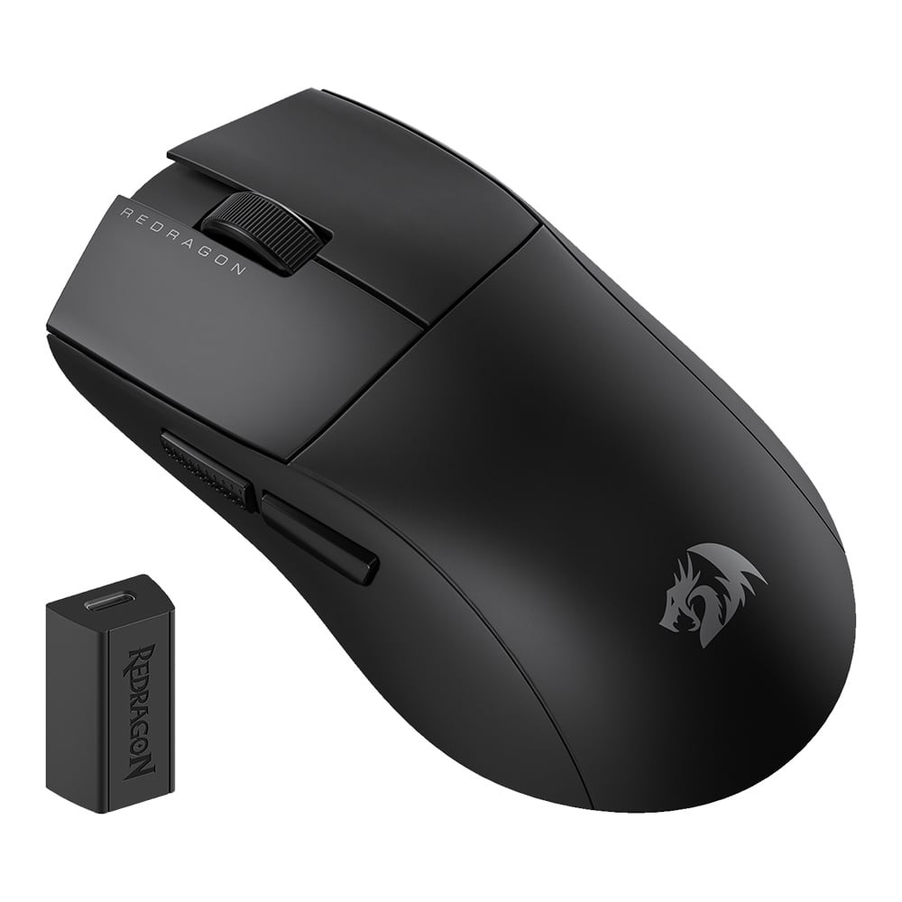 เมาส์สำหรับเล่นเกม WIRELESS MOUSE (เมาส์ไร้สาย) REDRAGON K1ING M916 PRO (4K Hz) (BLACK)