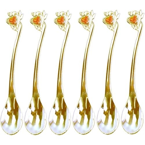 Nagao Rose Merry Coffee Spoon Gold 5 ชิ้น 1 ชิ้น Made in Japan

