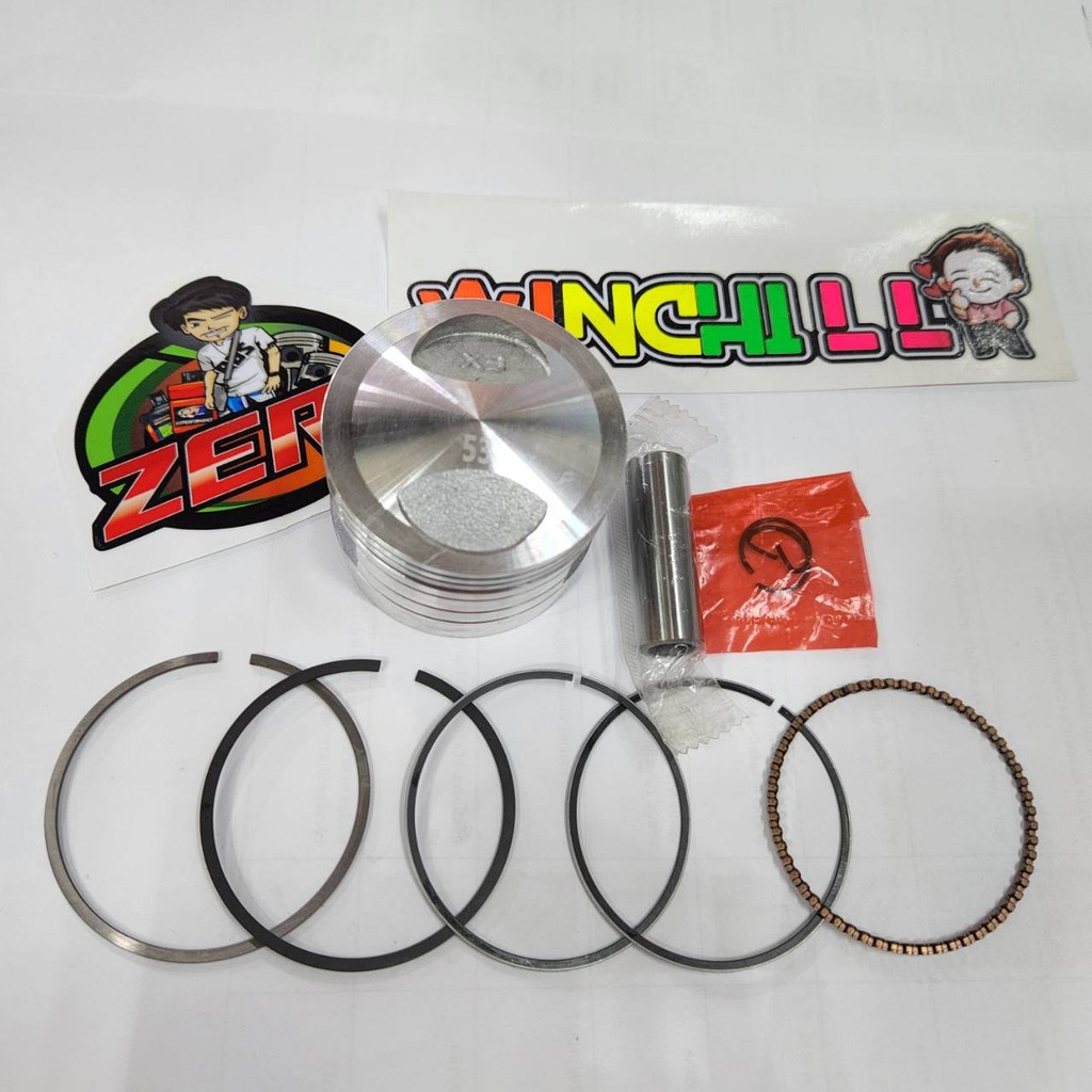 แหวน 53 + ลูก 53 WAVE100s UBOX หัวนูน + สลัก + กิ๊บ ช่างเซิน หัวนูนหลบวาล์วลึกSAJA