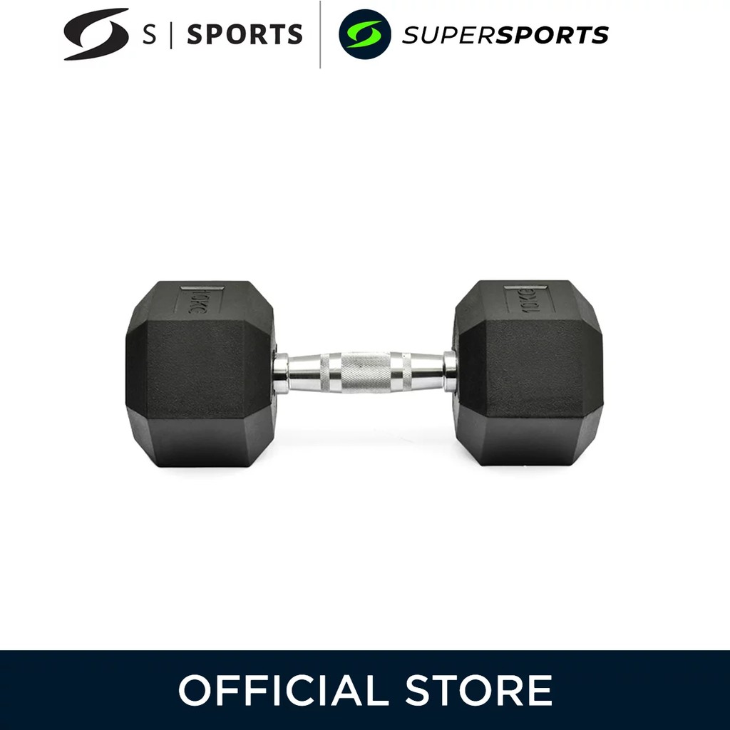 S SPORTS SC-RHD10 Rubber ดัมเบล 6 เหลี่ยม 10 กก.