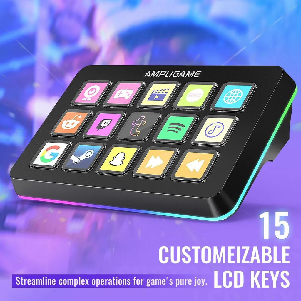 อุปกรณ์ควบคุมสตรีม FIFINE D6 STREAM CONTROLLER สีดำ_2