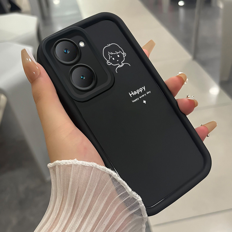 เคสสำหรับ VIVO Y03 Y03T Y18 Y18i Y18e Y18t Y18s Y28e 5G เคสโทรศัพท์แท่งตัวเลขสามสีซิลิโคนกันกระแทก