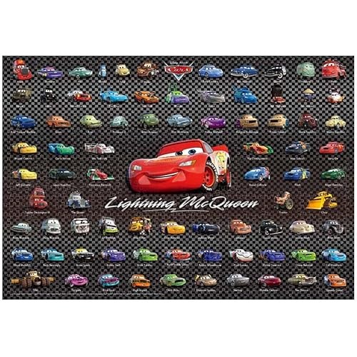 Tenyo Made In Japan จิ๊กซอว์ 1000 ชิ้น ตัวละคร Disney Cars 51X73.5 ซม. D-1000-867 พร้อมกาว ไม้พาย แล