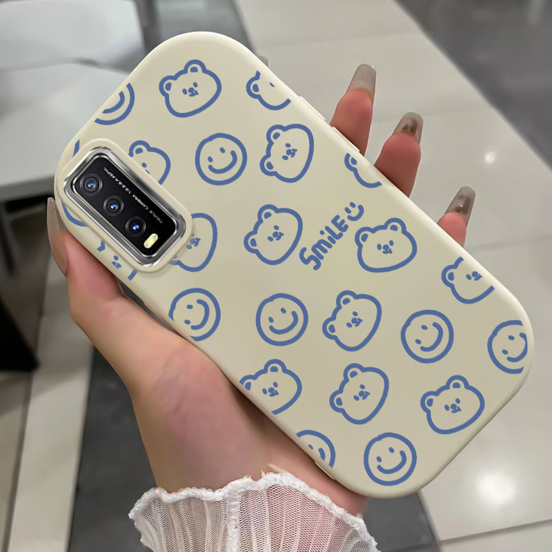 เคสสำหรับ VIVO Y20 Y20i Y20s Y20S G Y20S D Y20S M Y12A Y11s Y30G เคสโทรศัพท์หมีกระต่ายกันกระแทกกลมและอ้วน