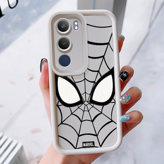 เคสสำหรับ VIVO Y19s Y29 5G เคสโทรศัพท์ใยแมงมุมสามสีซิลิโคนกันกระแทก