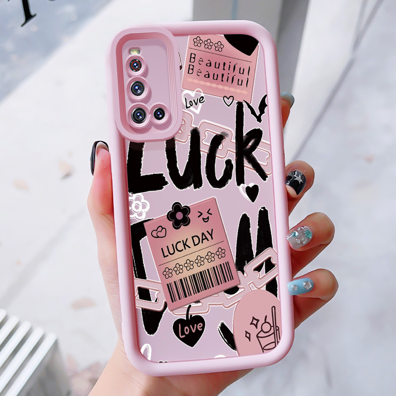 เคสสำหรับ VIVO V19 เคสโทรศัพท์ดอกไม้นําโชคกันกระแทก