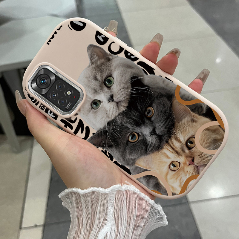 เคสสำหรับ Xiaomi Redmi Note 11 Pro Note 11s Note 11 Pro 5G เคสโทรศัพท์แมวกันกระแทกกลมและอ้วน