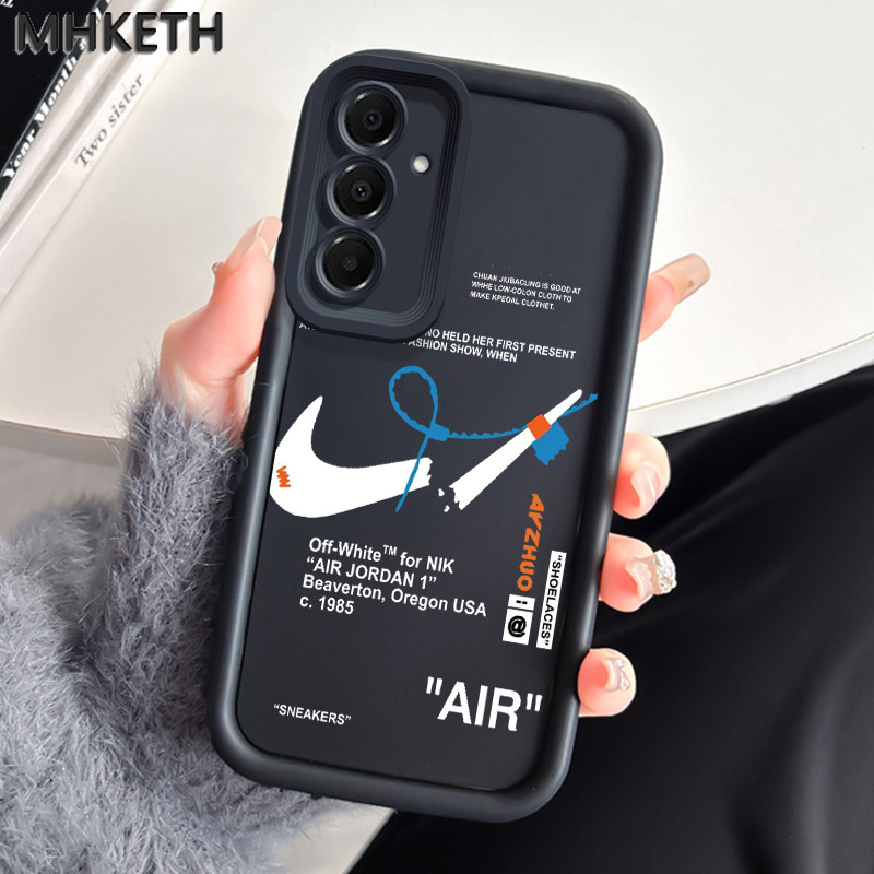 MHKEID เคสสำหรับ Samsung A16 4G A16 5G เคสแบรนด์อินเทรนด์ส่วนบุคคลที่มีรูปแบบตะขอหักเคสโทรศัพท์ใหม่เอี่ยม