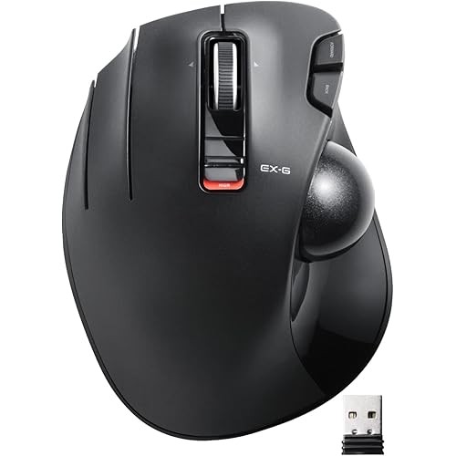 ELECOM mouse wireless Receiver included Trackball For left hand 6 buttons black M-XT4DRBK
