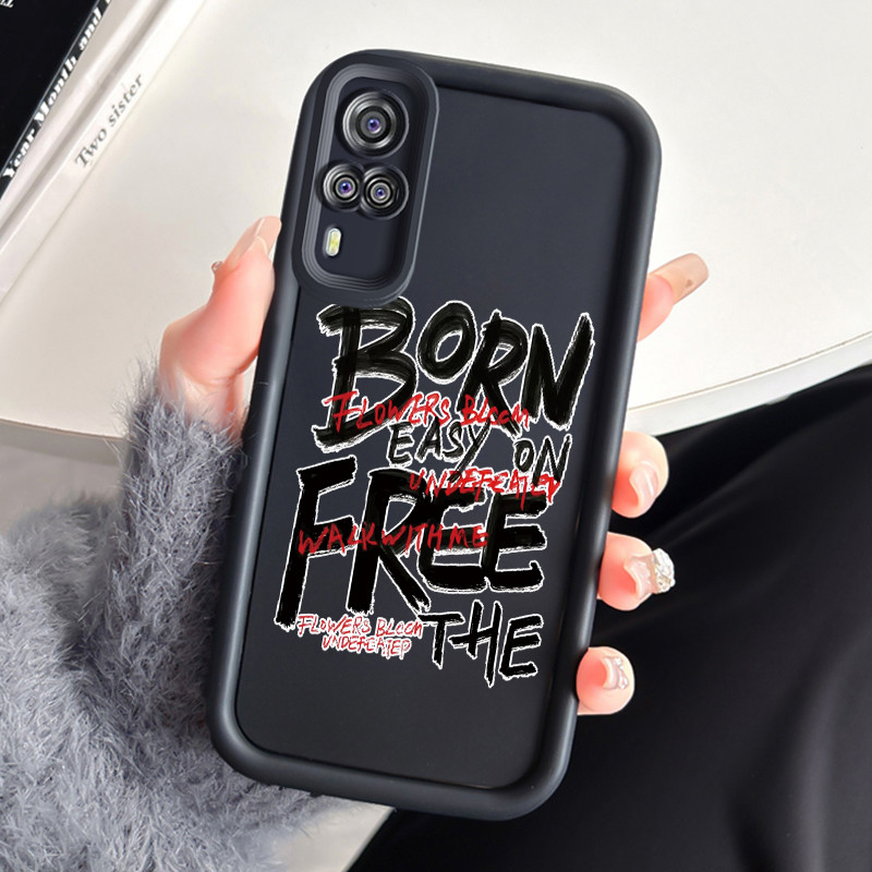 เคสสำหรับ VIVO Y51 2020 Y51A 2020 Y31 2020 Y53s Y33 เคสโทรศัพท์คําบุคลิกภาพสามสีซิลิโคนกันกระแทก