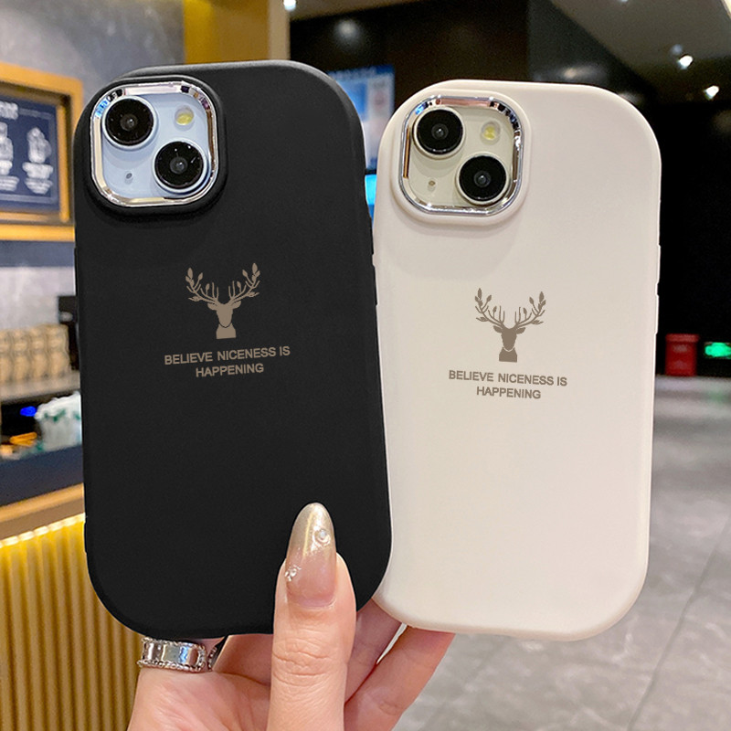 MHKETH เคสสำหรับ Xiaomi Redmi A3 A3X POCO C61 เคสการออกแบบหัวกวางขั้นสูงเคสโทรศัพท์ง่าย - รูปที่ 3