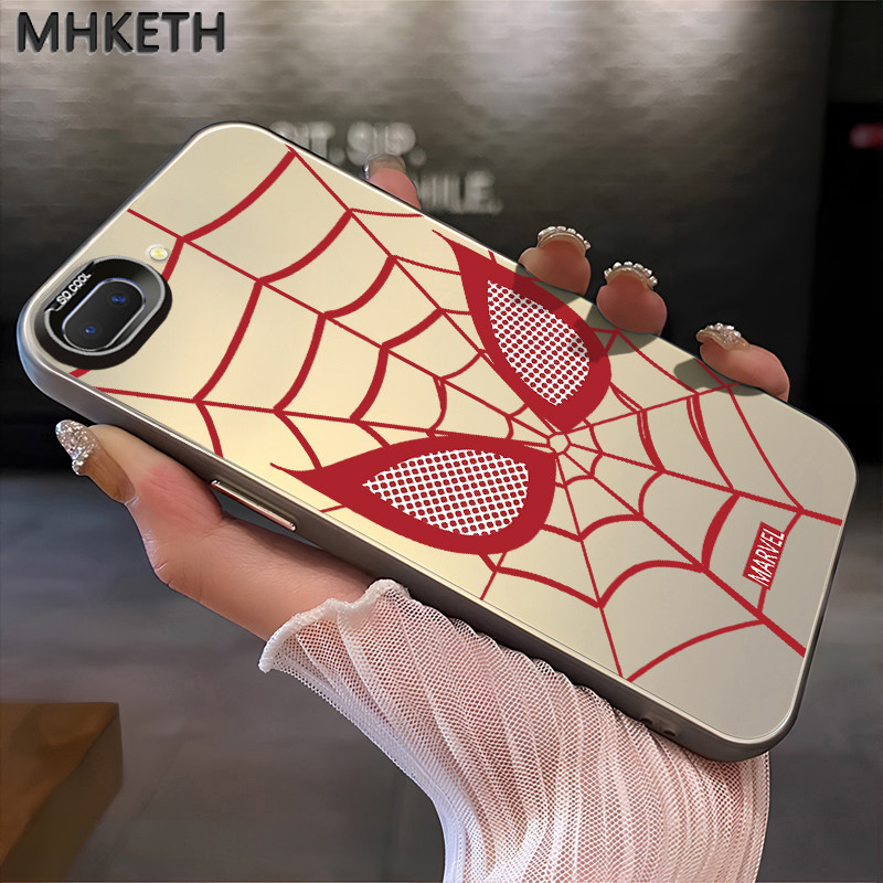 MHKETH เคสสำหรับ OPPO A5 A3s A12e A7 A5s A12 A12s A11k Realme C1 เคสโทรศัพท์ผิวเกล็ดน้ำแข็งมนุษย์แมงมุมคลาสสิก ราคา ถูกที่สุด ดีลบีเคเค