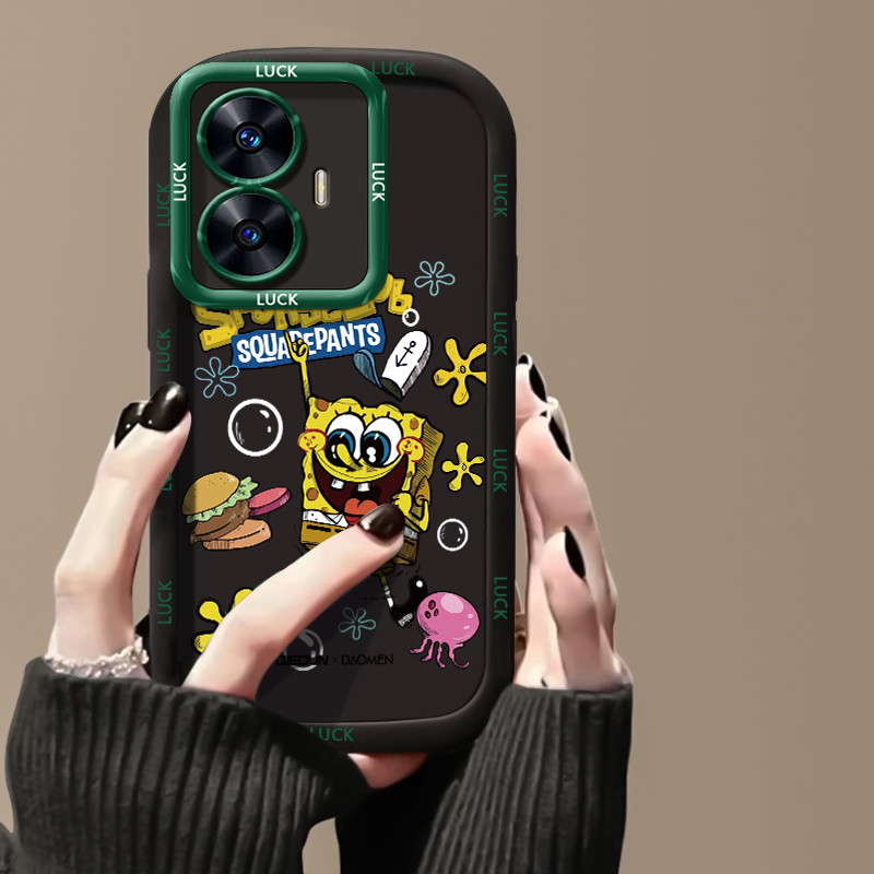 เคสสำหรับ Realme C55 C33 Narzo N55 เคสโทรศัพท์ฟองน้ำและปลาดาวกันกระแทก