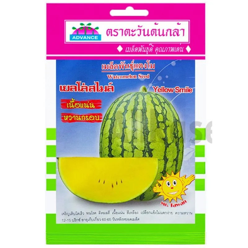 เมล็ดพันธุ์ แตงโม เยลโล่สไมล์ ตะวันต้นกล้า