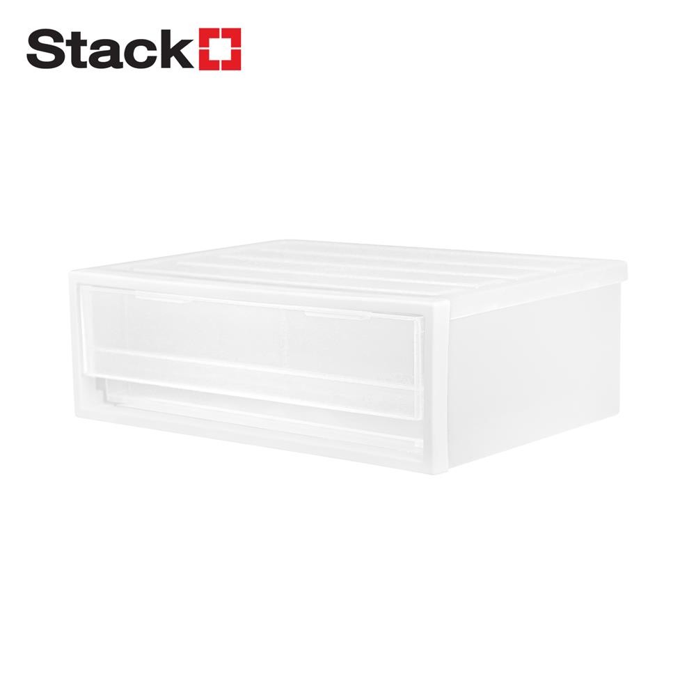HomePro กล่องลิ้นชัก 1 ช่อง  CK-11 19.5x27.5x9.5 ซม. สีขาว แบรนด์ STACKO