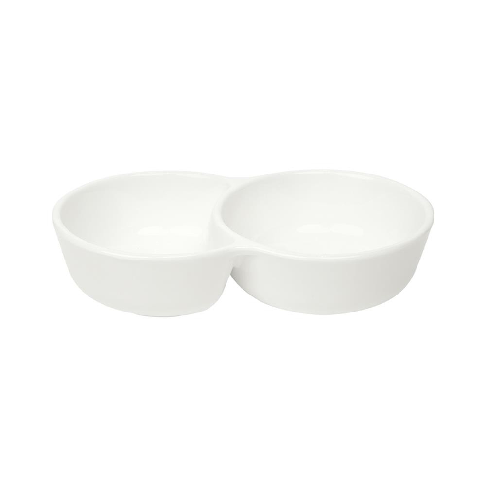 KECH ถ้วยกลม PORCELAIN 2 ช่อง 6 นิ้ว SNOW จัดส่งโดย HomePro