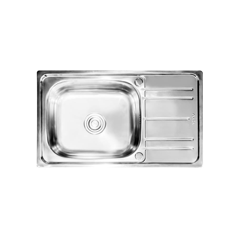 HomePro ซิงค์ฝัง 1 หลุม 1 ที่พัก  PP7545 เงิน แบรนด์ AXIA