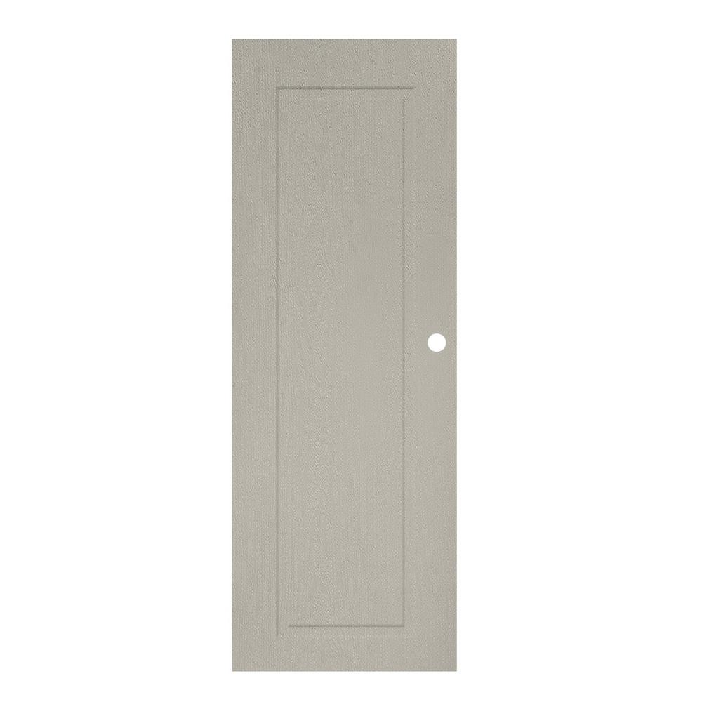 AZLE ประตูห้องน้ำ UPVC MDI-7 1 ฟัก 70X200 ซม. สีเบจ เจาะลูกบิด จัดส่งโดย HomePro
