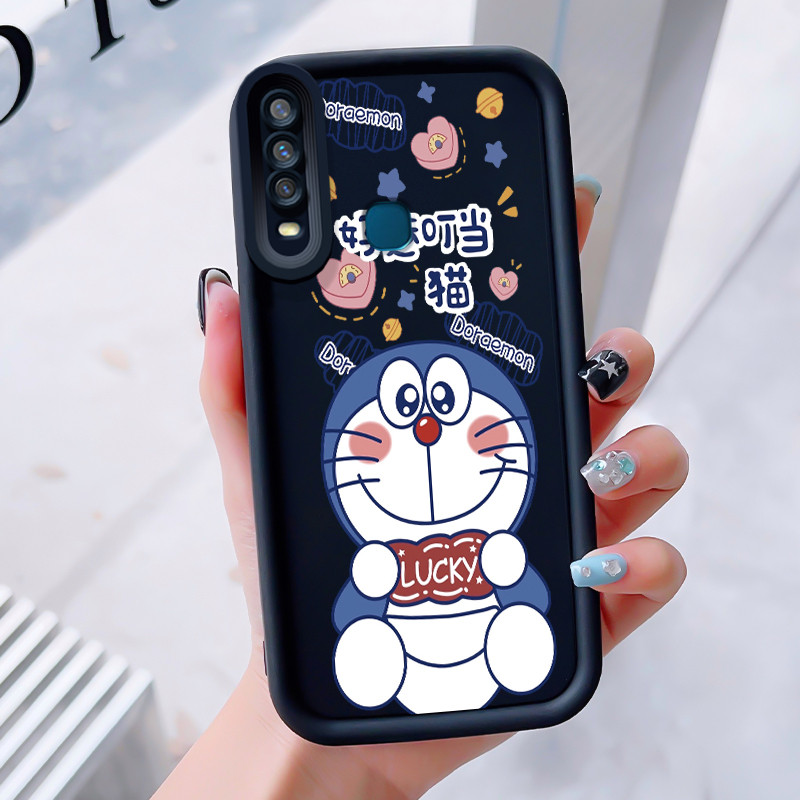 เคสสำหรับ VIVO Y17 Y15 Y12 Y12i Y3 Y3s 2020 เคสโทรศัพท์แมวสามสีกันกระแทกซิลิโคน