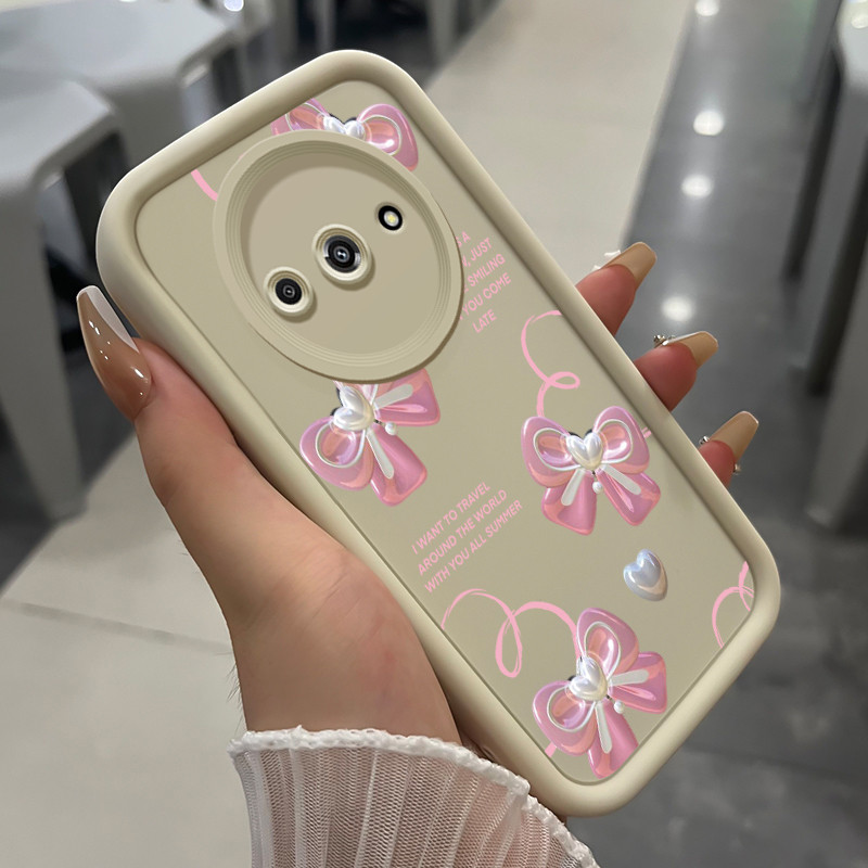 เคสสำหรับ Xiaomi Redmi A3 A3X POCO C61 เคสโทรศัพท์กุทัณฑ์รูปหัวใจสามสีซิลิโคนกันกระแทก - รูปที่ 2
