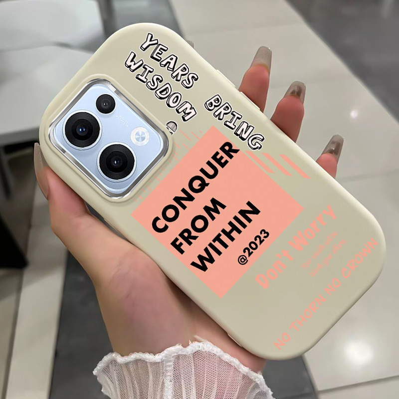 เคสสำหรับ OPPO Reno 13 5G Reno 13F 4G Reno 13F 5G เคสโทรศัพท์คําบุคลิกภาพกันกระแทกกลมและอ้วน