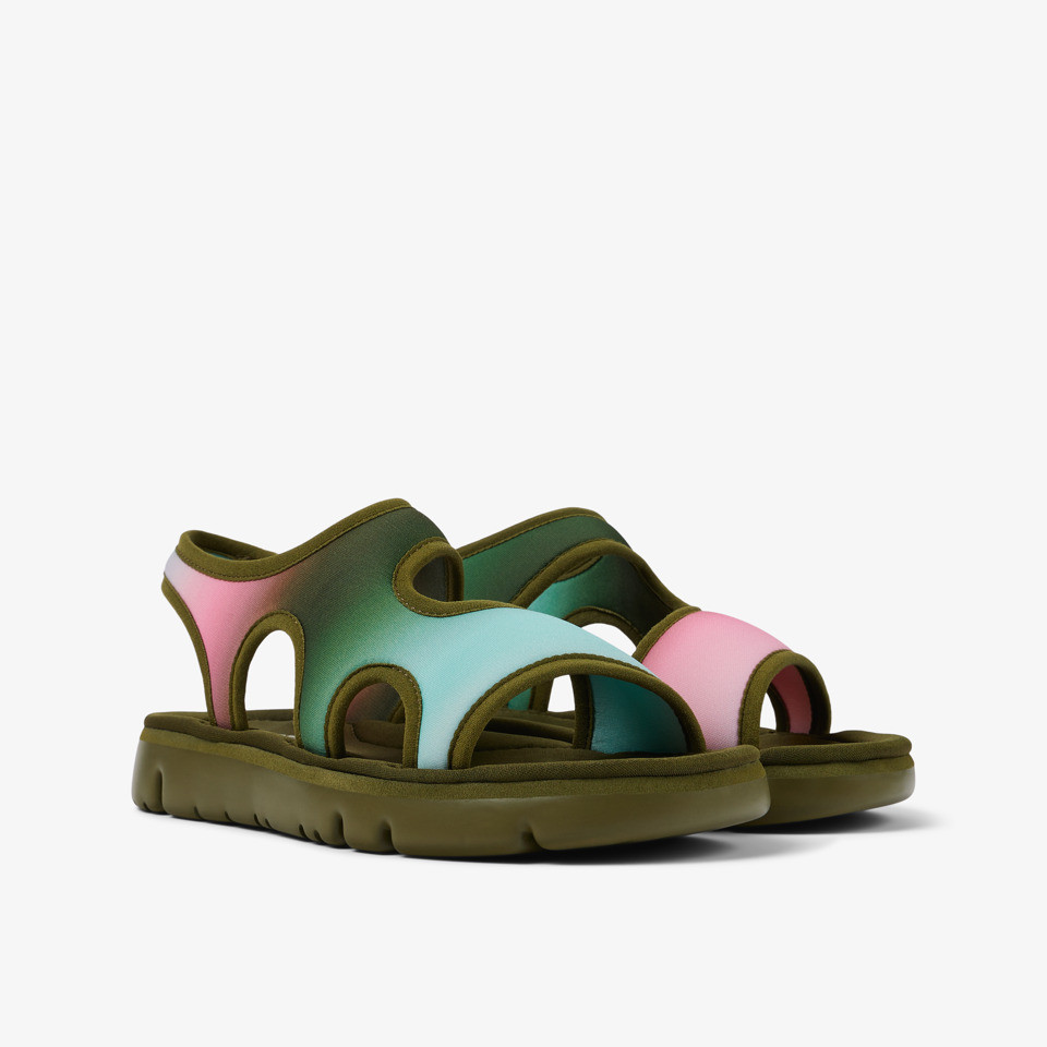 Camper รุ่น Oruga Sandal รองเท้าแตะรัดส้น ผู้หญิง สี Multicolor - K201647-002