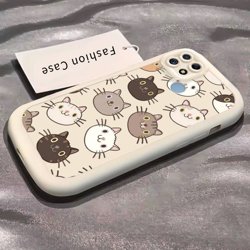 เคสสำหรับ Realme C12 C25 C25s C21Y C25Y Narzo 20 30A 50A เคสโทรศัพท์แมวน่ารักซิลิโคนกันกระแทก