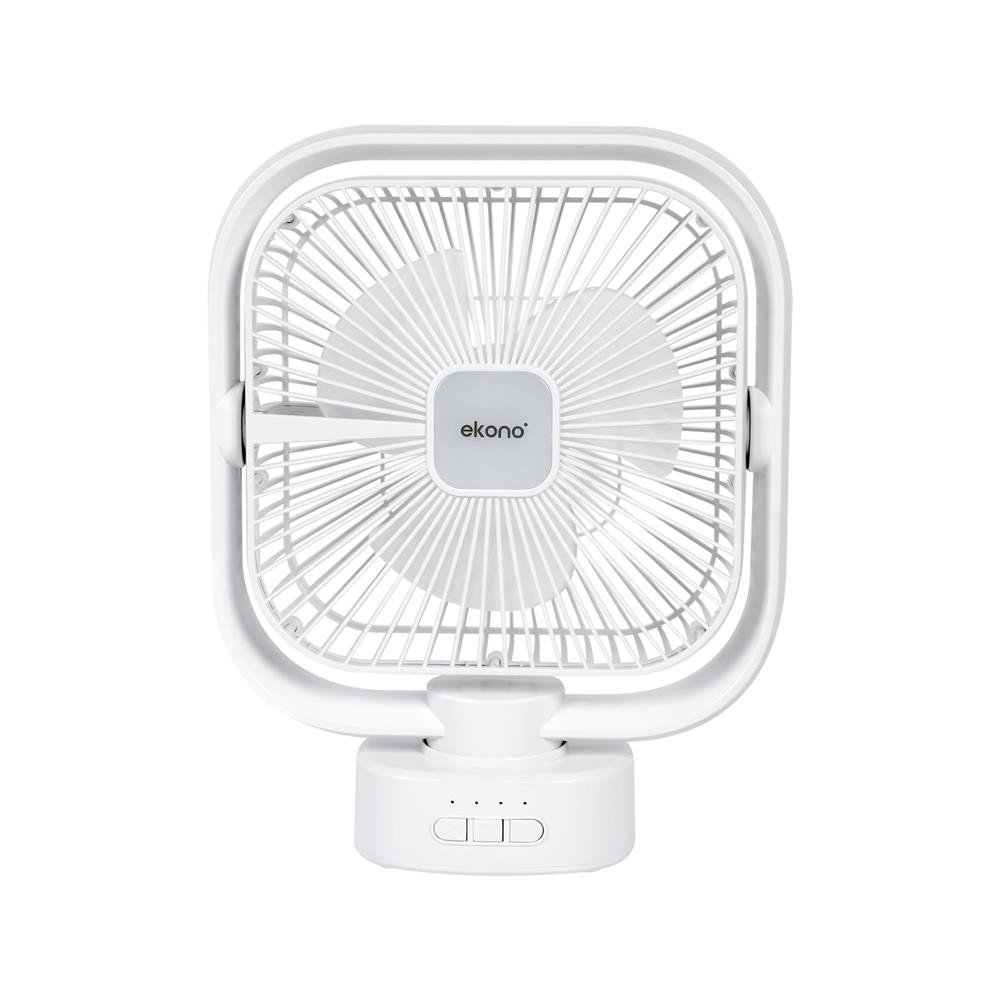 [ซื้อ1แถม1 *กดลงตะกร้า2ชิ้น] HomePro พัดลมพกพา 8 นิ้ว  EK-PTB05 สีขาว แบรนด์ EKONO