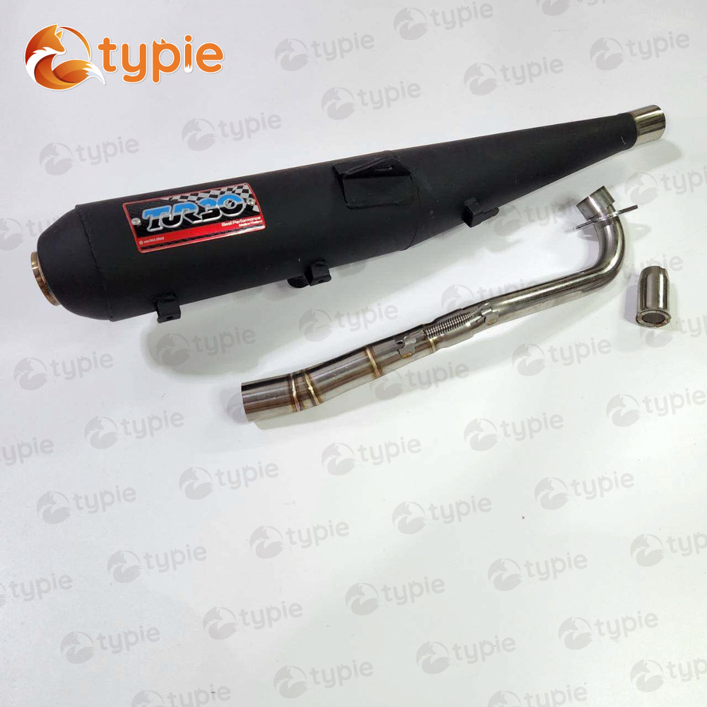 TURBO ท่อผ่า ผ่าดัง ทรงเดิม WAVE110i 2021-2023 LED คอลายสปริง จุกเลสโต แถมแคดลดเสียง ***มี มอก.*** คอ26 ออก32 ใช้สำ QTP