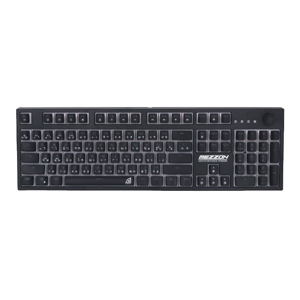 แมคคานิคอล / เกมมิ่งคีย์บอร์ด KEYBOARD (คีย์บอร์ด) SIGNO KB-752BLK MEZZON (BLACK) (BROWN OPTICAL SWI