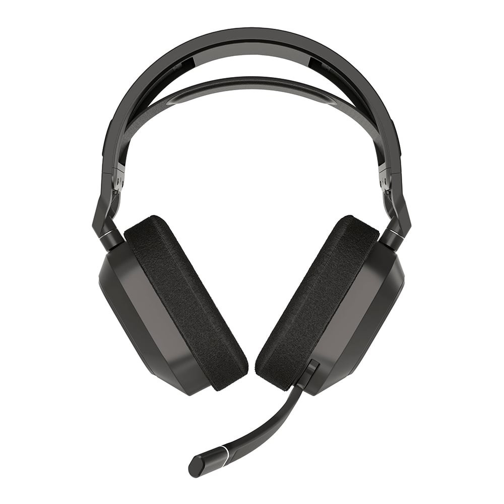 เฮดเซ็ท WIRELESS HEADSET (หูฟังไร้สาย) CORSAIR HS80 MAX WIRELESS RGB (STEEL GRAY) (CA-9011295-AP)