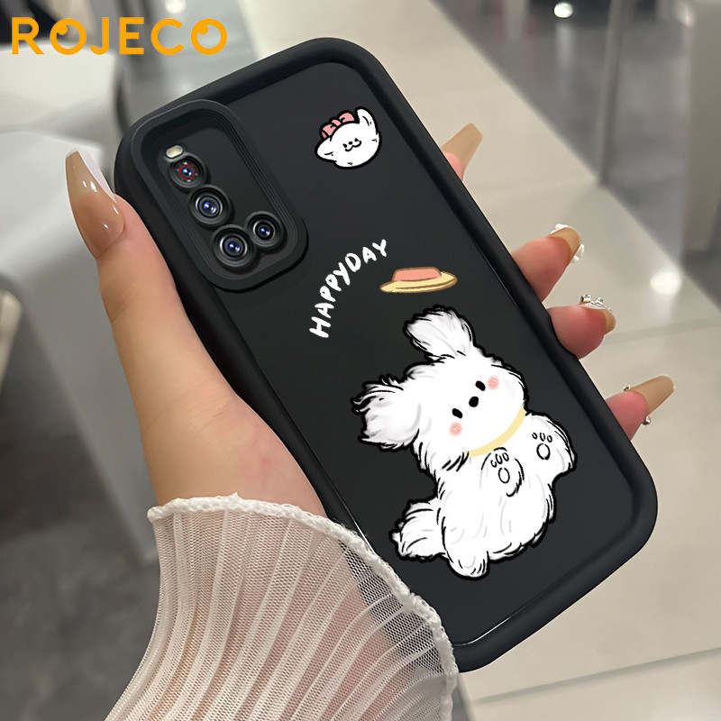 MHKETH เคสสำหรับ VIVO Y03 Y03T Y18 Y18i Y18e Y18t Y18s Y28e 5G เคสโทรศัพท์กันกระแทกรูปแมวน่ารัก