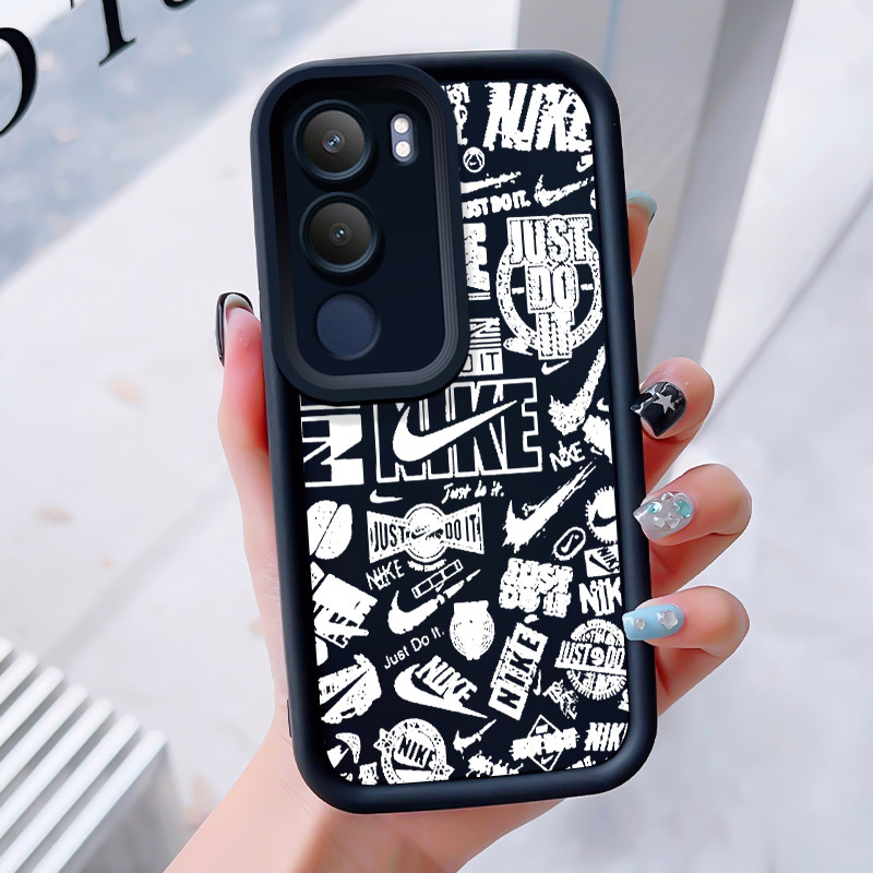 เคสสำหรับ VIVO Y19s Y29 5G เคสโทรศัพท์แบรนด์อินเทรนด์สามสีซิลิโคนกันกระแทก
