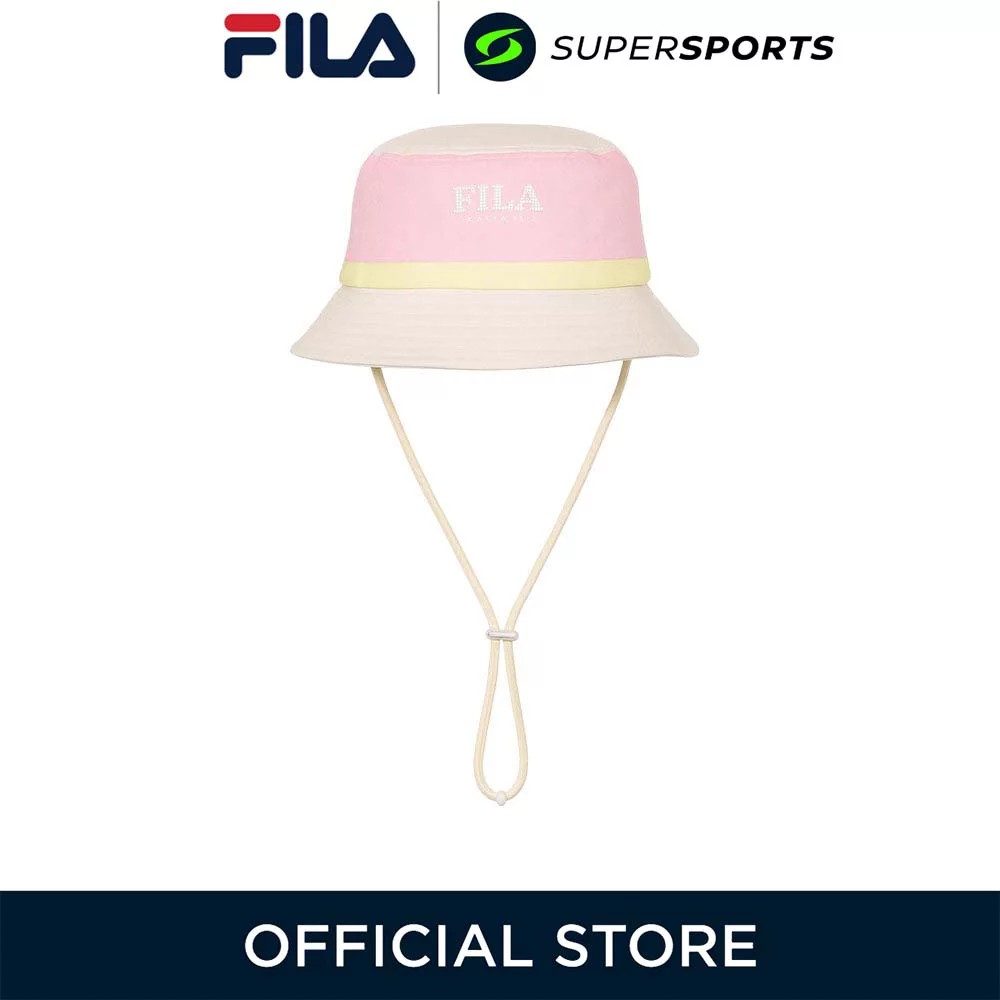 FILA Cherry สีชมพู/ครีม หมวกบักเก็ตเด็ก