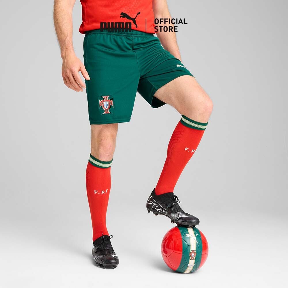 PUMA FOOTBALL - กางเกงขาสั้น Portugal 2025 สำหรับผู้ชาย สีเขียว - 77922610