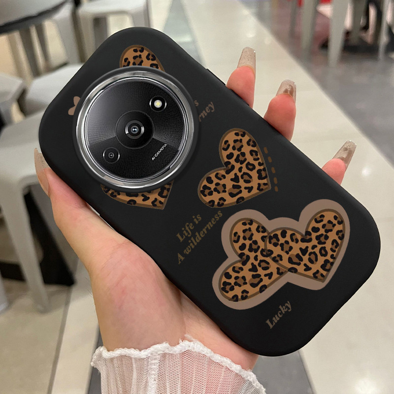เคสสำหรับ Xiaomi Redmi A3 A3X POCO C61 เคสโทรศัพท์เสือดาวรูปหัวใจกันกระแทกกลมและอ้วน ราคา ถูกที่สุด ดีลบีเคเค แกลเลอรีภาพที่ 2