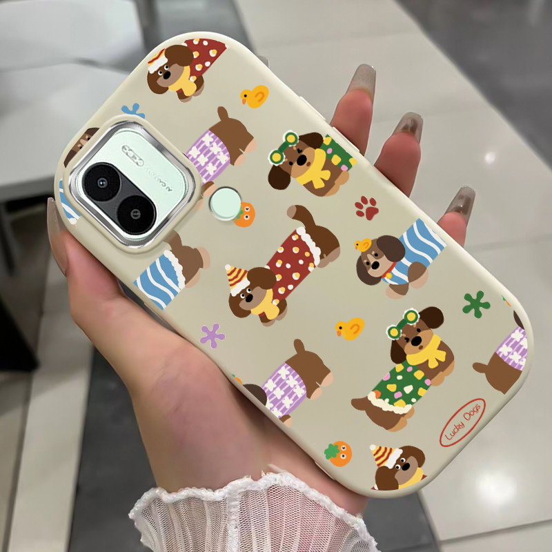 เคสสำหรับ Xiaomi Redmi A1+ A2+ A1 Plus A2 Plus เคสโทรศัพท์ผีสุนัขกันกระแทกกลมและอ้วน