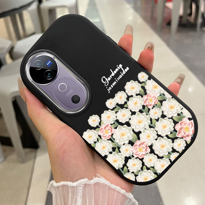 เคสสำหรับ VIVO V40 5G V40 Pro 5G เคสโทรศัพท์ดอกไม้ที่สวยงามกันกระแทก