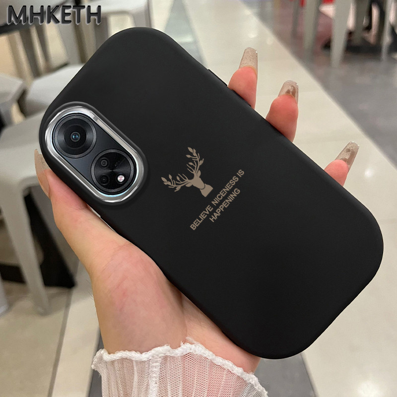 MHKETH เคสสำหรับ OPPO A98 5G F23 5G A1 5G เคสการออกแบบหัวกวางขั้นสูงเคสโทรศัพท์ง่าย