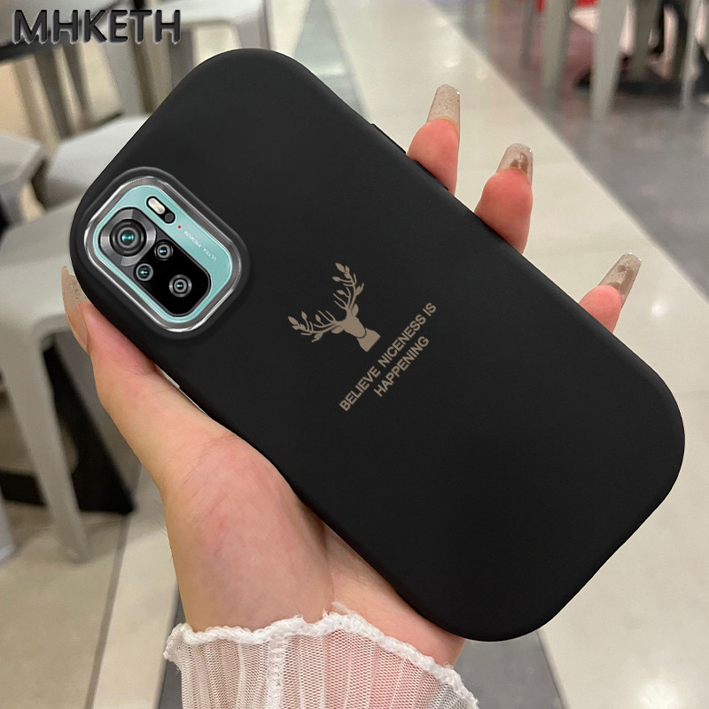 MHKETH เคสสำหรับ Xiaomi Redmi Note 10 Note 10s Note 10 Pro POCO M5s เคสการออกแบบหัวกวางขั้นสูงเคสโทรศัพท์ง่าย