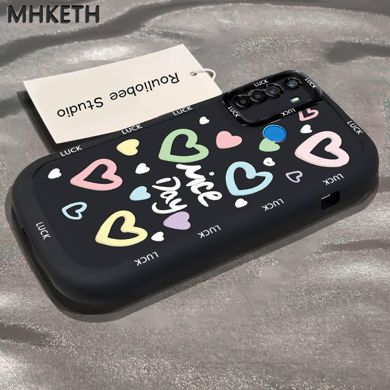 MHKETH เคสสำหรับ Realme 5 5i 5s 6i C3 C3i เคสโทรศัพท์ป้องกันการกระแทกลายความรักใหม่