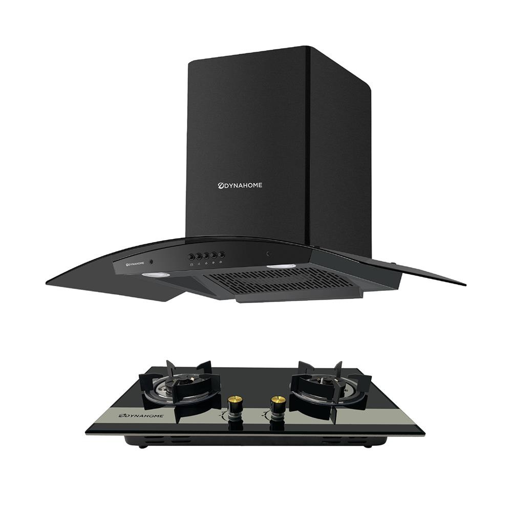 HomePro เตาฝัง+เครื่องดูดควัน  DH-2000G+DH-800-BK แบรนด์ DYNA HOME