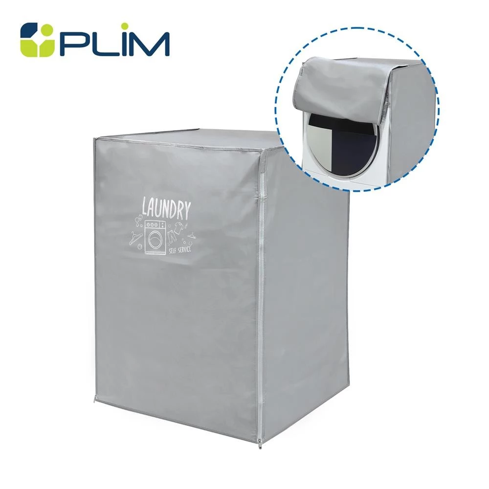 PLIM ถุงคลุมเครื่องซักผ้าฝาหน้า WASH DRY SIZE M สีเทา จัดส่งโดย HomePro