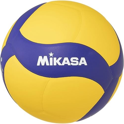 ลูกซ้อมวอลเลย์บอล Mikasa เบอร์ 4 Middle School Women S Yellow/Blue V430W แนะนําความดันภายใน 0.3 กก.F