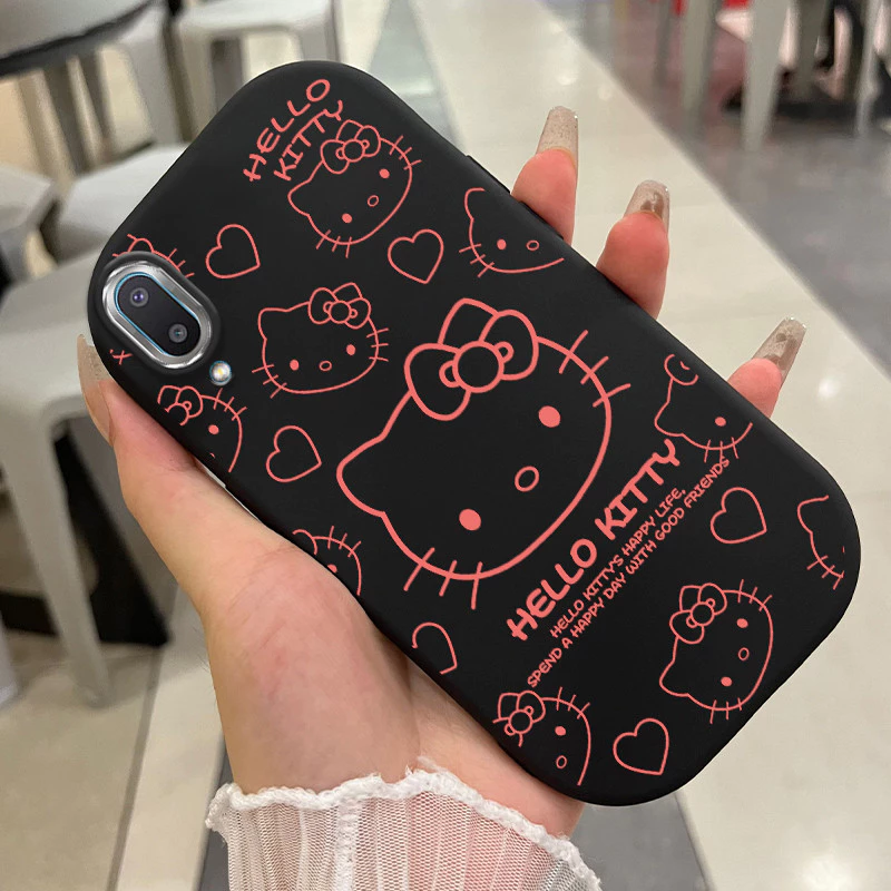 เคสสำหรับ Samsung Galaxy A02 M02 เคสโทรศัพท์แมวกันกระแทกกลมและอ้วน