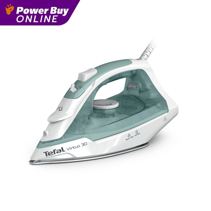 Tefal Virtuo 30 เตารีดไอน้ำ (2000 วัตต์, สีเขียว) รุ่น FV2C42