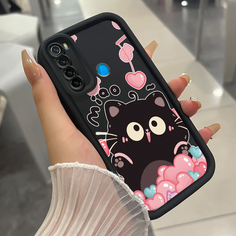 เคสสำหรับ Xiaomi Redmi Note 8 Note 8 Pro 8T เคสโทรศัพท์แมวน่ารักสามสีซิลิโคนกันกระแทก