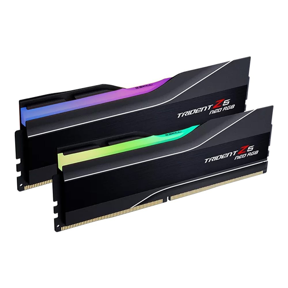 Ram- 64GB (32GBx2) DDR5 6000MHz RAM G.SKILL TRIDENT Z5 NEO RGB (AMD EXPO) (BLACK) (F5-6000J3238G32GX