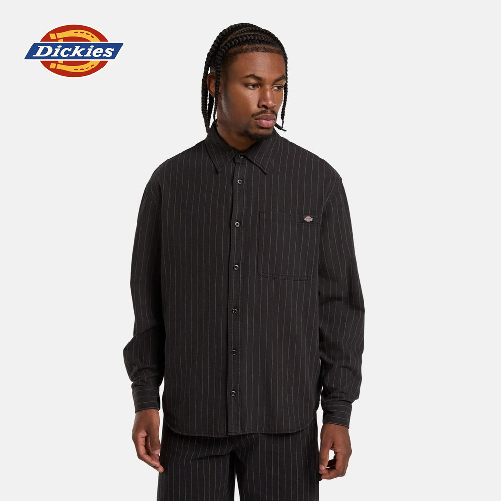 DICKIES MEN'S SHIRTS LONG SLEEVE - BLACK เสื้อ เสื้อเชิ๊ตแขนยาว ผู้ชาย